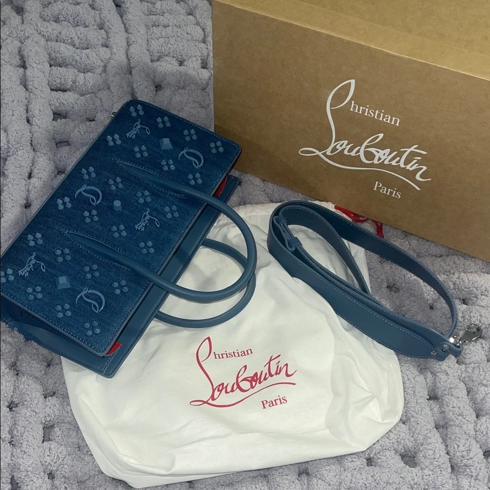 Christian Louboutin Denim Blue Tote